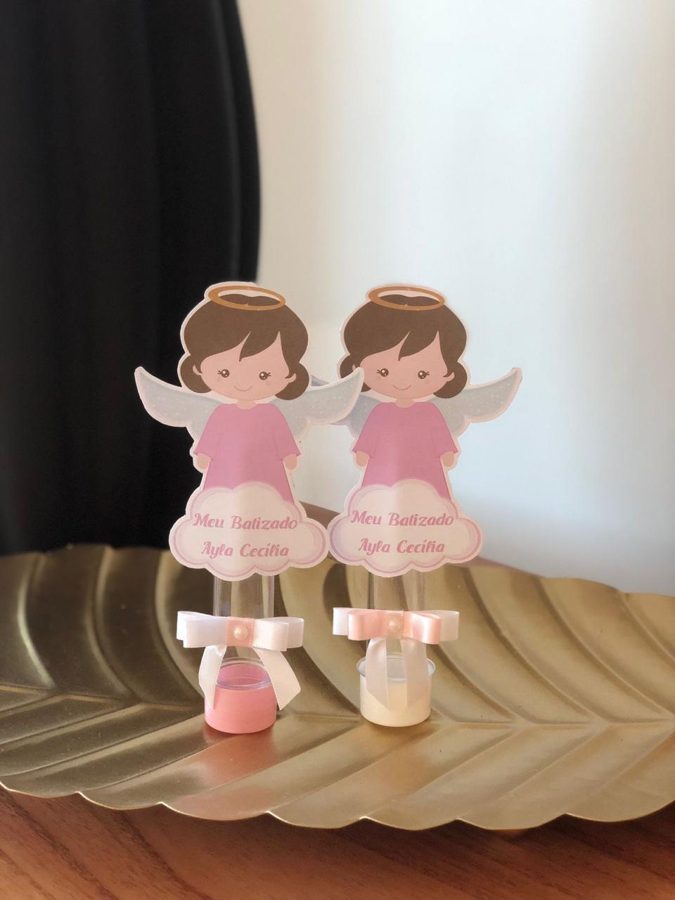 Lembrancinhas de batizado com anjinhos da Mellune Paper